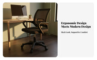 Highspine Mesh Chair with Headrest Adjustable Height Ergonomic Mesh Rotate Chair Thick Padded Padding Effortless Rolling Casters