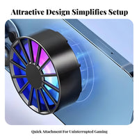 Lightweight Attractive Phone Cooler Quiet Operation Phone Cooling Fan for Live Streamers, Tech Enthusiasts, Clip Watching, Home Use