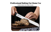 Serrated Bread Anti-Rust Bread Slicing Sturdy Stainless Steel Cake Cutting Tool for Chefs, Home Cooks, Restaurant