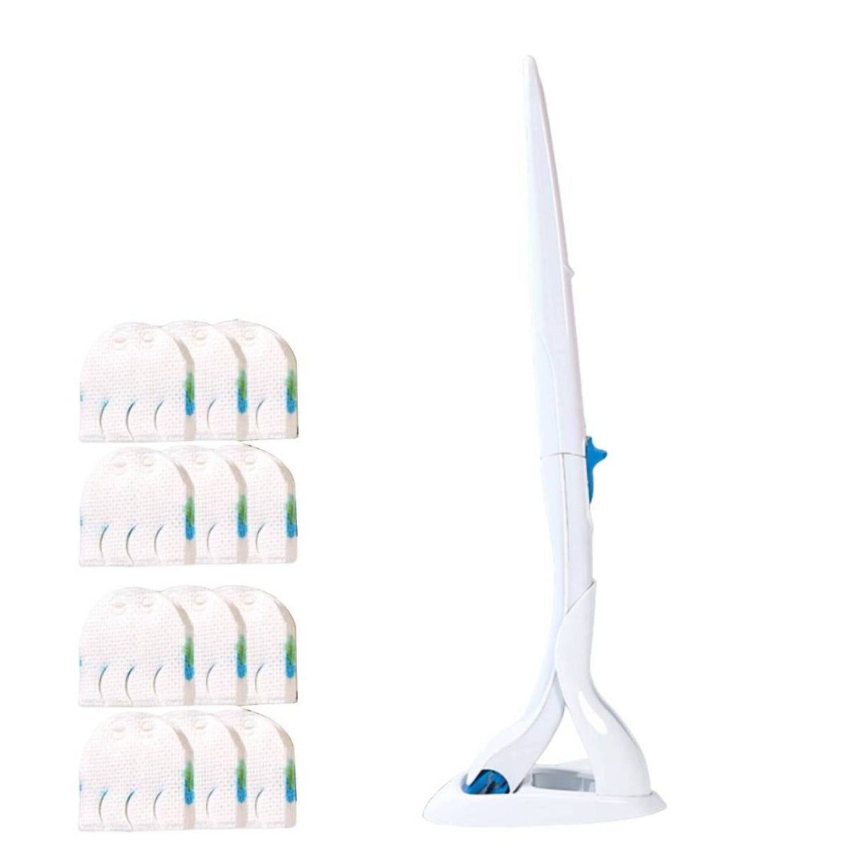 Disposable Toilet Brush Set Wall-Mounted Toilet Wand with Disposable Heads Compact for Bathroom, Rv