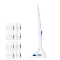 Disposable Toilet Brush Set Wall-Mounted Toilet Wand with Disposable Heads Compact for Bathroom, Rv