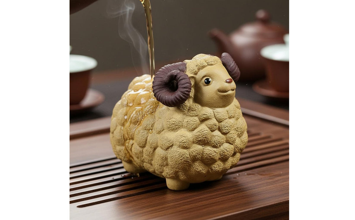 Tea Pet Decorative Sheep Figurine Ceramic Sheep Figurine