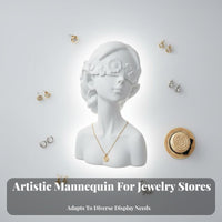 Lightweight Female Mannequin Head Long-Lasting Hat Display Model Professional Grade for Boutique Owners, Photo Shoots