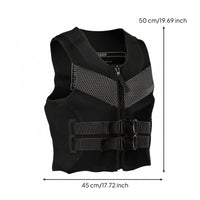 Mesh Chest Adult Buoyancy Vest Padded Body Front Zip Life Vest Structured Design Flotation Device Wide Arm Openings for Adults