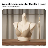 Realistic Proportions Underwear Display Form Polished Finish Lingerie Display Bust Lightweight Half Body Mannequin Long-Lasting for Boutique Owners, Clothing Designers, Window Displays, Retail Outlet S, Boutiques, Trade Exhibition