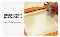 Square-Hole Routing Guide Fixed Clamps Trim Router Jig Anodized Metal Square-Hole Cutting Guide