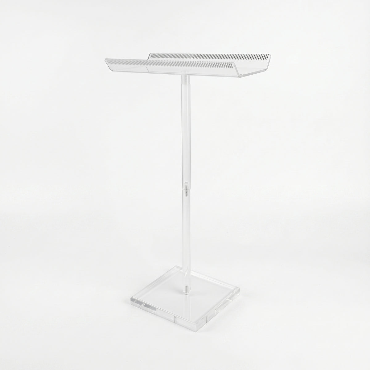 Freestanding Square Base Acrylic Hairpiece Stand Beauty Display