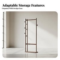 sturdy Wood Construction complimentarystanding Coat Rack Space-Saving Wooden Tree Coat Rack Narrow silhouette Garment Holder Minimalist Design for Apartment Dwellers, Homeowners, Bedroom, Entryway, Hallway, Living Room