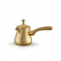 Hammered Coffee Pot with Wooden Handle Rust-Resistant Milk Warmer with Spout Easy to Clean Coffee Milk Warmer Stovetop Compatible for Home Baristas, Kitchen