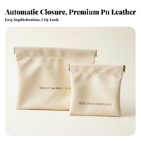 No Zipper Press Top Pouch Lightweight Self-Closing Earph Single Case Easy to Clean for Travelers, Men, Daily Use, Handbag Organization