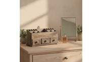 Desk Organizer with Drawers Vintage Desktop Organizer 3-Drawer for Dressing Table