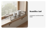 Windowsill Planter Shelf Rustproof Stainless Steel Flower Pot Holder Anti-Rust Hanging Flower Pot Holder for Apartment Dwellers, Patio, Fence