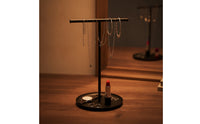 Horizontal Bar Jewelry Stand Tabletop Horizontal Bar Necklace Organizer Stand Modern Necklace Holder for Dresser