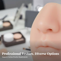 Soft & Flexible Silicone Nose Mouth Model Reusable Lip Tattoo Practice Skin Easy to Clean for Beginners, Students, Display
