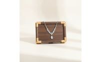 Necklace Display Board Gold Tone Jewelry Tabletop Display Board Rectangular for Jewelers, Collectors, Retail Counter, Vanity, Dresser