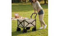 Push Handle with Cushioned Grip Easy to Install Push Pull Handle Attachment Foldable for , Gardeners, Camping, Gardening, Beach