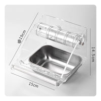 Transparent Design Acrylic Roller Food Dispenser Mentally Stimulating Acrylic Bird Feeder Toy Long-Lasting Parrot Challenge Feeder Easy to Clean for Parrots, Small Birds