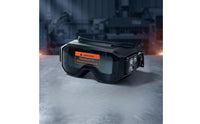 Metal-Joining Eye Visor with Elastic Strap Encircling Auto-Darkening Metal-Joining Goggles Adjustable for Metalworkers