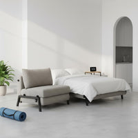 Double Use Folding Sofa Bed High Density Foam Single Sleeper Armchair Ergonomic Support Pull out Chair Bed Corduroy Material for Small Apartment