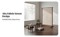 Chinese design Single-Panel Standing Screen Minimalist Design Room partitionr meditative-Inspired Space Partition Freestanding for Tea aficionados, Apartment Dwellers, Interior Designers, Entryway, Bedroom, Restaurant, Virtual Meetings