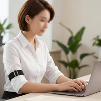 2 Pieces Anti-Slip Shirt Sleeve Holder High Adjustable Shirt Sleeve Holder Lightweight Anti-Slip Arm Strap for Bartenders, Office Workers