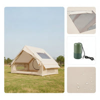 Inflatable Tent with Canopy Waterproof Inflatable Tent with Pump Quick Setup for Campers, Families, Camping, Backyard