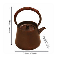 Copper Teapot Handmade Kitchenware Heat-Proof Handle for Boiling Water