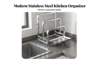 Pot Lid and Board Holder Installation Stainless Steel Countertop Organizer Multi-Functional Kitchen Rack