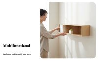 Wall-Mounted Cubby Shelf Japanese Design Multi-Compartment Wall Organizer