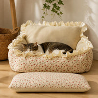 All-Season Thickened Warm Pet Sofa Bed for Cats and Small to Medium Dogs