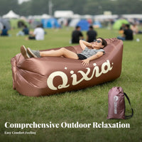 Wind-Inflated Lounger Portable Wind-Filled Recliner Lightweight wind-inflated lounger for event& travelers, Beach Lovers, Music concerts, Traveling, Picnics