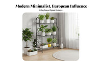 Floor-Standing Multi-Tier Plant Shelf Indoor & Outdoor Use 6-Tier Ladder Stand Space-Saving Display Rack Sturdy Construction for Gardeners, Balcony, Living Room, Patio, Corner