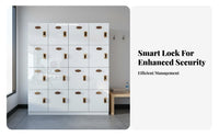 Lockable Changing Room Cabinet Heavy-Duty Personal Locker with Lock Wear-Resistant Multi-Door Storage Locker Moisture-Proof for Employees, Gym, Hair Salon, Office, School