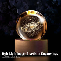 USB Powered Crystal Ball Music Box Bluetooth Speaker Lamp for Couples, Friends, Gift Giving, Nightstand, Home Decor