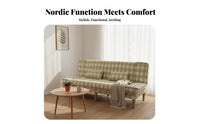 Space-Saving Fold-extendable Sleeper Loveseat Modern Minimalist aesthetic Sofa Bed firm density Foam padding transformable Couch Breathable Fabric for Apartment Dwellers, duos, Students, Small Apartments, Bedroom, Lounge Area