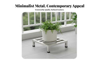 Multi-Purpose Heavy-Duty Riser Stand Rust-Proof Support Frame Long-Lasting Construction Storage Rack Brushed Finish for Homeowners, Gardeners, Restaurant Personnel, Balcony, Kitchen, Garage, Warehouse
