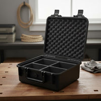 Portable Design Fishing Reel Storage Case Sturdy Hard Shell Reel Case Shockproof Padded Tackle Box Adjustable Compartments for Travel