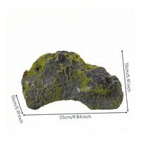 Faux Lichen Rock Realistic Artificial Lichen Rock Fake Mossy Stone Lifelike Decorative for Decorators, Micro Landscape