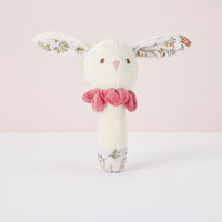 Baby Rattle Teether Toy Lightweight Rabbit Rattle with Bell Sensory Stuffed for Babies, Stroller, Crib