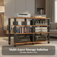 Amplifier Stand Maximum Ventilation Multi-Layer Audio Rack Sturdy and High-Fidelity Equipment Stand for Audiophiles
