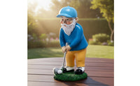 Sport Dwarf Figurine Outdoor Decoration Golfer Gnome Figurine Weather Resistant