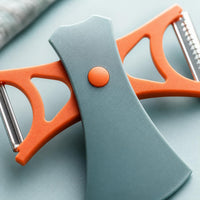 Multi-Functional Fruit Peeler, Japanese Rotating Dual-Head Kitchen Peeler for Melons, Fruits and Vegetables