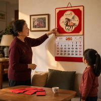 2026 Year of the Horse Wall Calendar with Artistic Illustrations and Customizable Logo