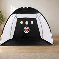 Portable Golf Hitting Enclosure Freestanding Golf Practice Net Target Panel Batting Enclosure Net Fiberglass Poles