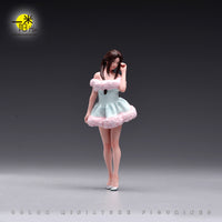 1/18/24 Christmas Girl Miniature Scene Model with Hand-Painted Resin Figure