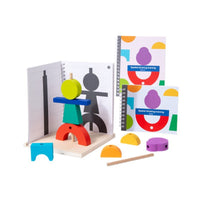 Shadow Matching Game 3D Spatial Reasoning Toy Colorful Wooden Toy with Challenge Cards for Children, Playroom
