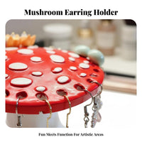 Toadstool Earring Holder Decorative Toadstool Jewelry Stand Whimsical Design