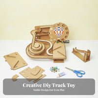 STEAM Learning DIY Cardboard coaster track Hands-on Activity personalAssembling Marble track Challenging Build Educational Toy Display-Worthy for Students, Hobbyists, Science Fair, present exchange, Classroom, Leisure Time