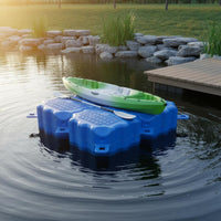 Buoyant Cube Stable Deck Buoyant Dock Section High Load-Bearing Modular Pontoon Block for Anglers, Marina Personnel, Lakefront Property