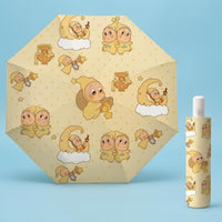 Foldable Automatic Umbrella Star-Themed Automatic Folding Umbrella Portable Shade Compact Weather Gear Printed for Children
